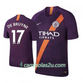 Camisolas de Futebol Manchester City De Bruyne 17 Equipamento 3ª 2018/19 Manga Curta